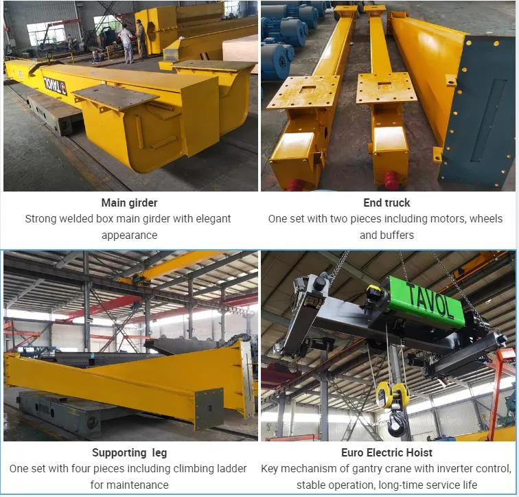 Hot Products Customized Single Girder Mobile Gantry Crane 4 Wheel a Frame Gantry Crane for Sale