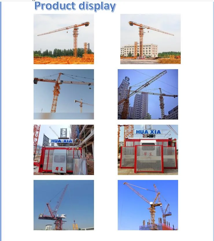 47m Jib Maxload 8 Ton Topless Tower Crane